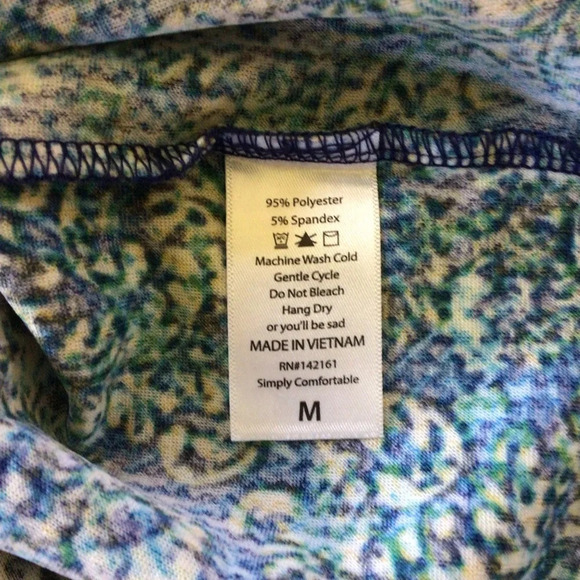 LuLaRoe Colorful Blue, Yellow and Green Skirt - Size Medium - Picture 6 of 6